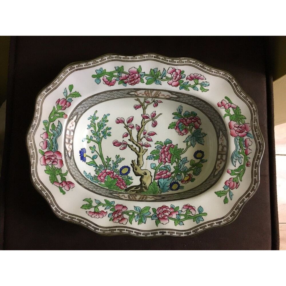 VINTAGE Coalport CHINA Indian Tree Pattern SET OF THREE Oval VEGETABLE Dishes - Picture 8 of 11